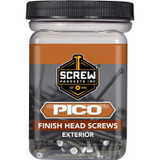 Screw Products 30151-12-WHIT  PICO #8 x 3" (Tx15-Drive) ZYTEC GX General Exterior White Painted Finish Head Wood Screws - 1-lb Jar (approx. 109) Image 1