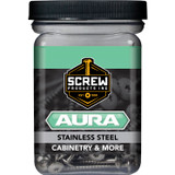 Screw Products 30158  AURA #10 x 1" (T20-Drive) 300 Series Stainless Steel Screws for Cabinetry & More - 1-lb Jar (approx. 136) Image 1