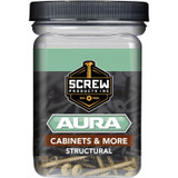 Screw Products 30192-12  AURA #10 x 2" (T20-Drive) ZYTEC GX Exterior Screws for Cabinetry & More - 1-lb Jar (approx. 77) Image 1