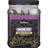 Screw Products 30390  ROCO #10 x 1-1/2" (T20-Drive) ZYTEC GX Exterior Wood to Steel Screws - 5-lb Jar (approx. 648) Image 1