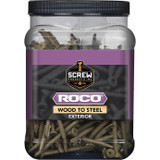 Screw Products 30394  ROCO #12 x 2" (T20-Drive) ZYTEC GX Exterior Wood to Steel Screws - 5-lb Jar (approx. 371) Image 1
