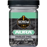 Screw Products 30491  AURA #10 x 1-1/2" (T20-Drive) 300 Series Stainless Steel Screws for Cabinetry & More - 1-lb Jar (approx. 99) Image 1