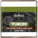 Screw Products 30714  YUKON #16 x 8" Exterior - 5/16 Hex Head Structural Lag Screws - 50 Individually Tagged per Package Image 1