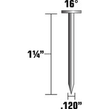 Metabo HPT 12111HPT  1-1/4" x 0.120"  Smooth Shank Full Round Head Electro Galvanized Wire Coil 16° High Wire Roofing Nails - 7200 per Box Image 1