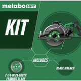 Metabo HPT C7WDM  7-1/4" Worm Drive Circular Saw with 15 Amp Motor Image 1
