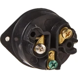 Leviton 5239  15 Amp Straight Blade Flanged Inlet Receptacle - 125 Volt Image 1