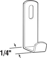 Prime-Line 193675  J-Shaped Mirror Holder Clip, 1/4 in, Steel - 4 per Package Image 1