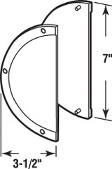 Prime-Line A-141  Black Plastic, Sliding Door Screen Shield Image 1