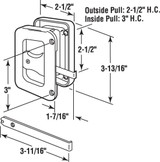 Prime-Line A-187  Black Plastic Hat Section Screen Door Handle and Latch Image 1