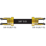 AGS Company PA-640  3/8" x 40" Poly-Armour PVF Coated Steel Brake Line for Domestic Vehicles - SAE Inverted Flare Brakeline Image 1