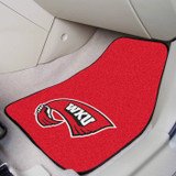 Fanmats 5514  WKU - Western Kentucky Hilltoppers 17" x 27" Universal Fit Carpeted Front Car Mat Set Image 1