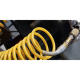 Amflo 4-25E  1/4" x 25' Nylon Recoil Air Hose with 1/4" Swivel Fittings - Yellow Image 1