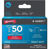 Arrow Fastener 508M1  T50 1/2" Heavy Duty Monel Staples 1000 per Package Image 1