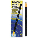Dixon 00080  Phano Peel-Off China Marker - Blue - 12 per Package Image 1