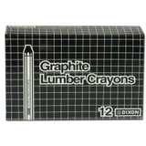 Dixon 36512  Industrial Lumber Crayon - Soft Graphite Black - 12 per Package Image 1