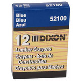 Dixon 52100  Industrial Lumber Crayon - Blue - 12 per Package Image 1