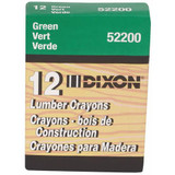 Dixon 52200  Industrial Lumber Crayon - Green - 12 per Package Image 1