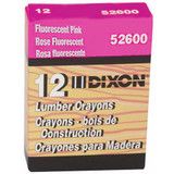 Dixon 52600  Industrial Lumber Crayon - Fluorescent Pink - 12 per Package Image 1 Dixon 52600  Industrial Lumber Crayon - Fluorescent Pink - 12 per Package Image 1