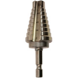 Makita 711497-A  1/2"-1" H.S.S. Step Drill Bit, 1/4" Hex Shank Image 1
