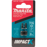 Makita A-96556 ImpactX T15 Torx 1" Insert Bit, 2 per package Image 1