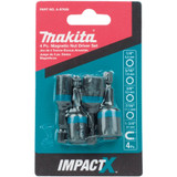 Makita A-97639  ImpactX 4 Piece  1-3/4" Magnetic Nut Driver Set,  1/4",  5/16", 3/8", 7/16" Image 1