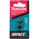 Makita A-98837  ImpactX #2 Phillips Drywall 1" Insert Bit, 2 per package Image 1