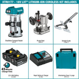 Makita XTR01T7  18V LXT Lithium-Ion Brushless Cordless Compact Router Kit (5.0Ah) Image 1
