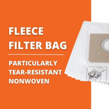 Fein 3-13-45-062-01-0  Fleece Filter Bags for Turbo II - 5 per Package (31345062010) Image 1 Fein 3-13-45-062-01-0  Fleece Filter Bags for Turbo II - 5 per Package (31345062010) Image 1