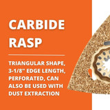 Fein 6-37-31-001-21-0  3-1/8" Triangular Carbide Rasp (63731001210) Image 1