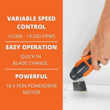 Fein Multimaster AMM 700 Cordless Oscillating Multi-Tool Kit with 18V 4 Ah AMPShare Battery System (71293664090) Image 1