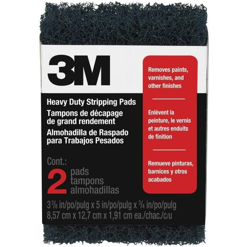 3M 10111NA  3-3/8" x 5" Heavy Duty Stripping Pads Coarse - 2 Pads per Package Image 0