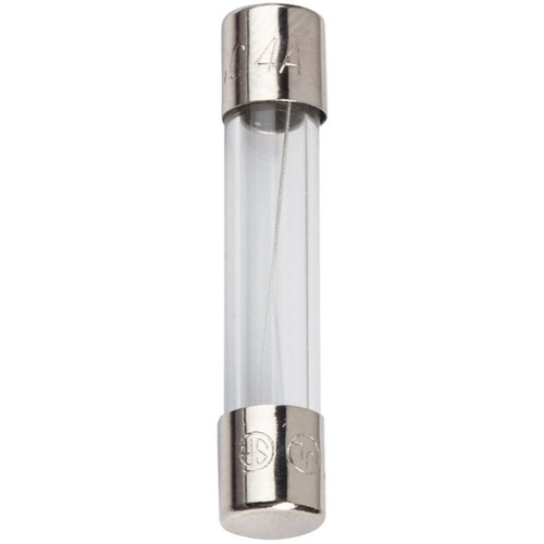 Bussmann BP/AGC-4-RP  AGC 4 Amp Fast-Acting Glass Tube Fuses 1/4" x 1-1/4" - 5 per Card Image 0