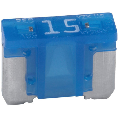 Bussmann BP/ATM-15LP-RP  Blue ATM Low-Profile 15 Amp Fast-Acting Automotive Mini Blade Fuses - 5 per Card Image 0
