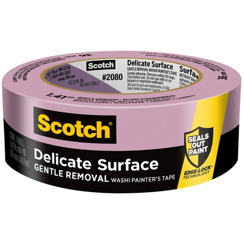 3M 2080-1.5A  1-1/2" x 60-yd Scotch Delicate Surface Painter's Tape Image 0