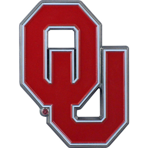 Fanmats 22238  OU - Oklahoma Sooners 3D Color Metal Emblem Image 0