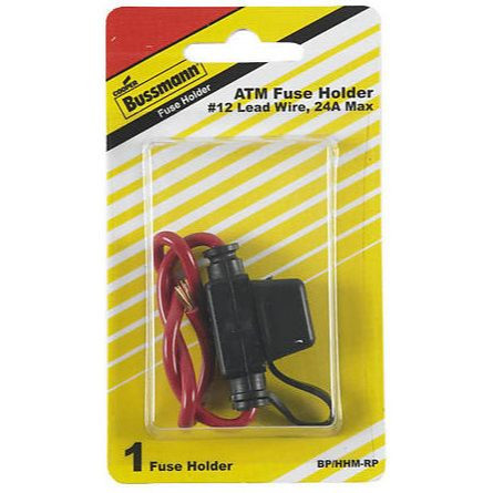 Bussmann BP/HHM-RP  In-Line ATM Mini Blade Fuse Holder with Cover (30 Amp Max) Image 1