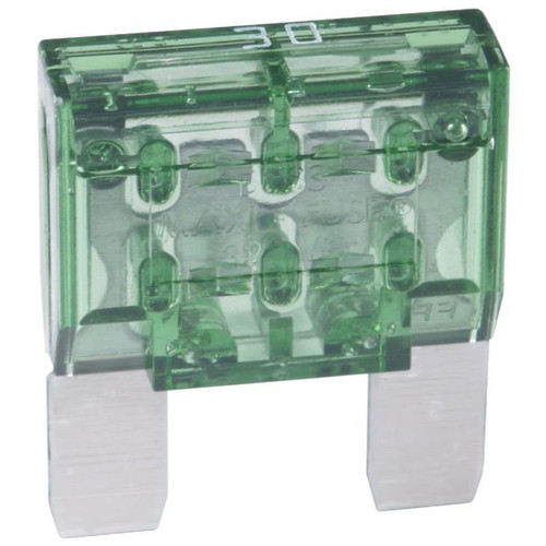Bussmann BP/MAX-30-RP  Green MAXI (MAX) 30 Amp Fast-Acting Automotive Heavy Duty Blade Fuse Image 0