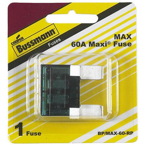 Bussmann BP/MAX-60-RP  Blue MAXI (MAX) 60 Amp Fast-Acting Automotive Heavy Duty Blade Fuse Image 1