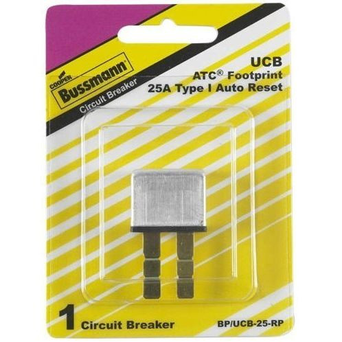 Bussmann BP/UCB-25-RP  Type I ATC Footprint 25 Amp Automatic Circuit Breaker with Snap-Off Blades Image 1