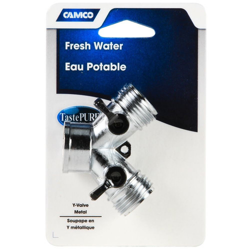 Camco 20113  Metal Garden Hose "Y" Valve Image 1