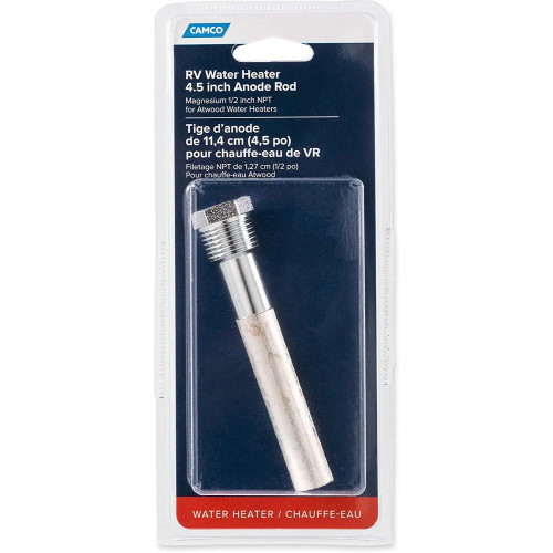 Camco 11553  1/2"-14NPT x 4-1 / 2"L x 0.600"OD RV Magnesium Anode Rod - Mag (Atwood) Image 3