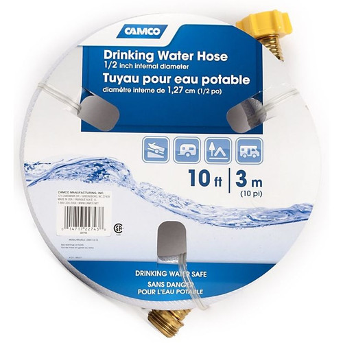 Camco 22743  10' x 1/2" TastePURE RV Fresh Drinking Water Hose Image 0