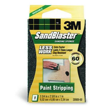 3M 20909-60  SandBlaster Paint Stripping Sanding Sponges - 60 Grit Image 0
