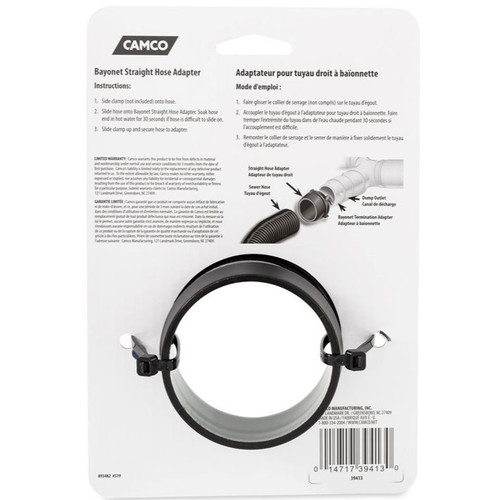 Camco 39413  RV Sewer Hose Adapter Straight Image 2
