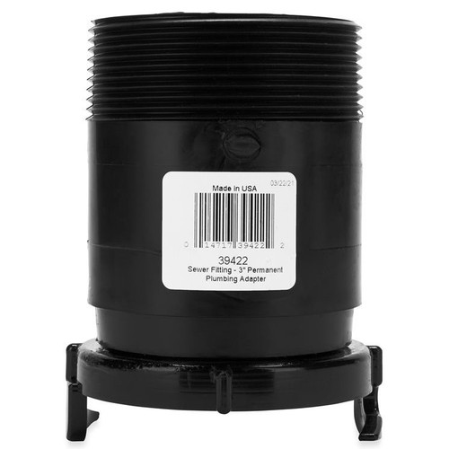 Camco 39422  RV 3" Permanent Sewer Plumbing Adapter Image 2
