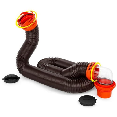 Camco 39761  15' RhinoFLEX RV Sewer Hose Kit Image 0