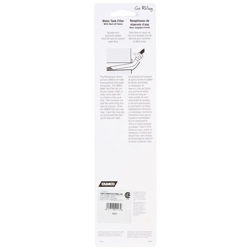 Camco 40003  RV Water Tank Fill Tube with Shut-off Valve Image 1