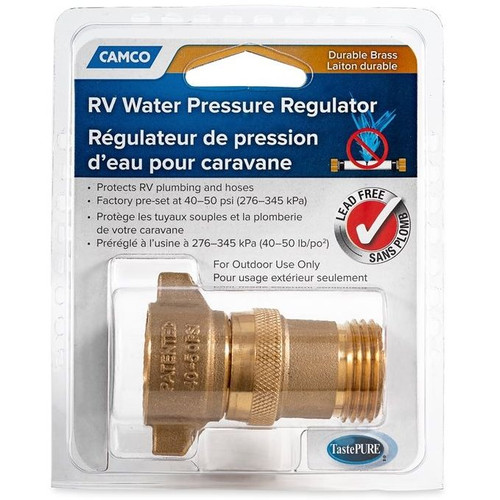 Camco 40055  RV Water Pressure Regulator - 3/4" Brass Lead-Free Image 4