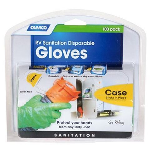 Camco 40285  Disposable Dump Gloves 100 Count Green Image 0