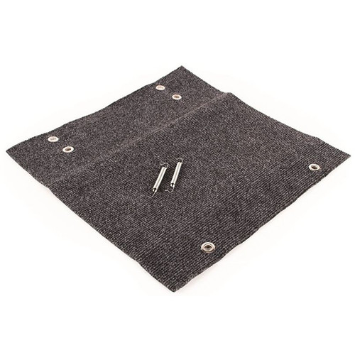 Camco 42925  18" Wrap Around RV Step Rug - Gray Image 0